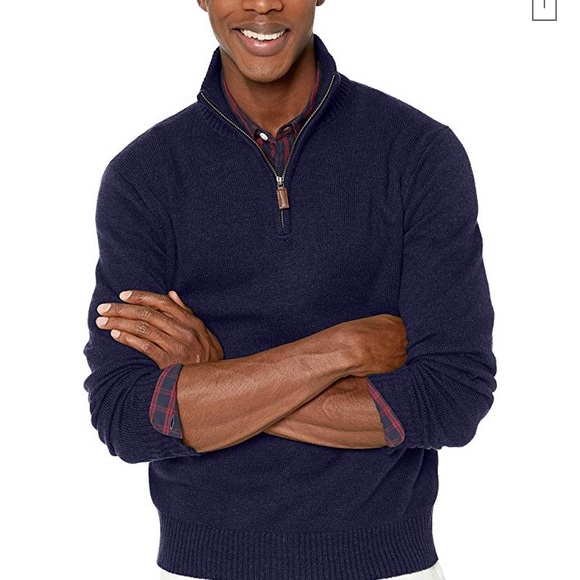 J Crew Wool Blend Half Zip Sweater 